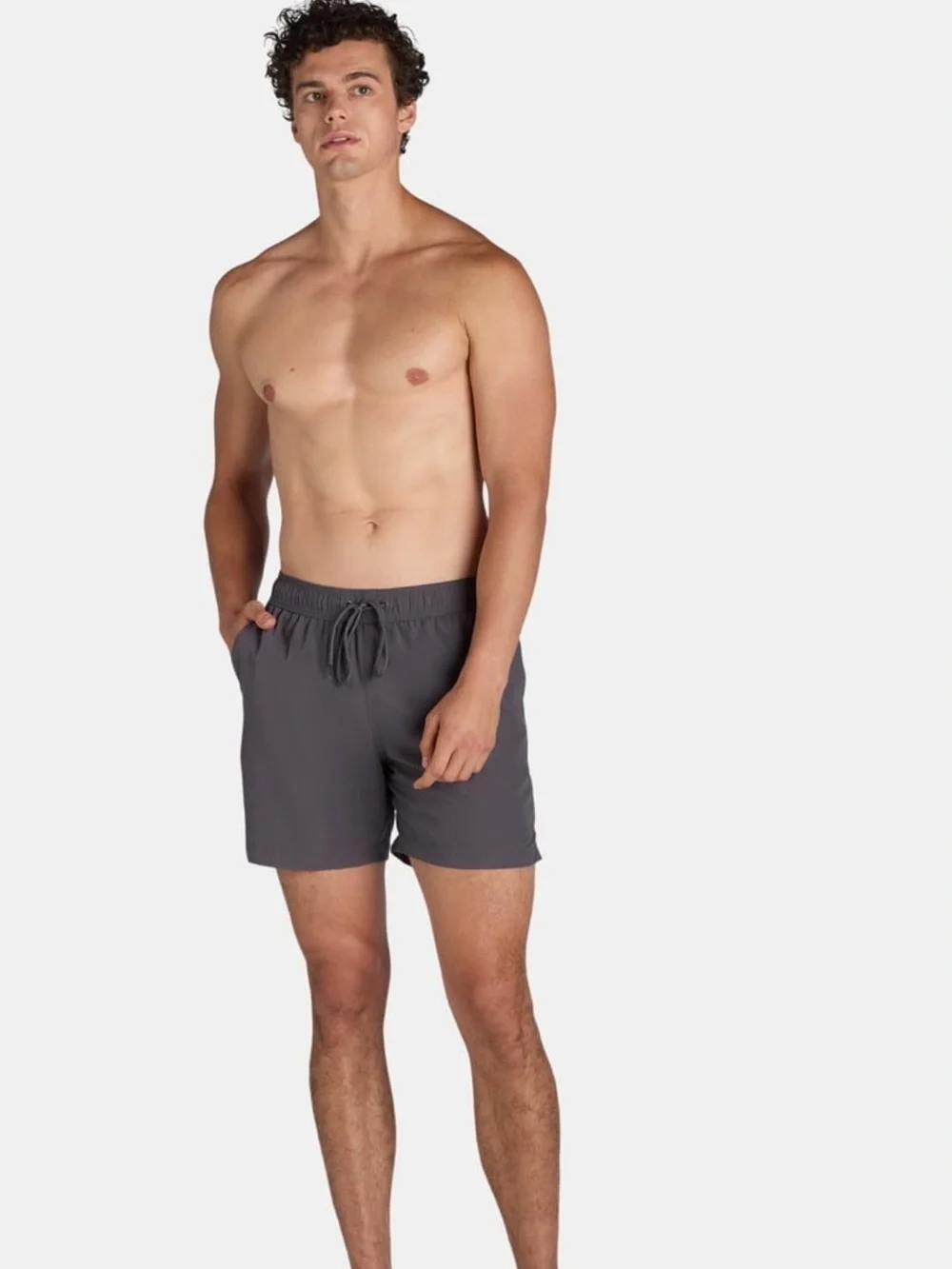 Men's Quick-Dry 6 “ Swim Shorts in Charcoal Gray